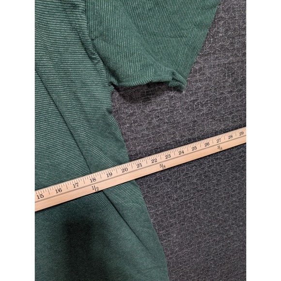 Vintage American Spirit Green Micro Stripe T-Shirt XL Made in USA 90s Crew Neck - Picture 4 of 5